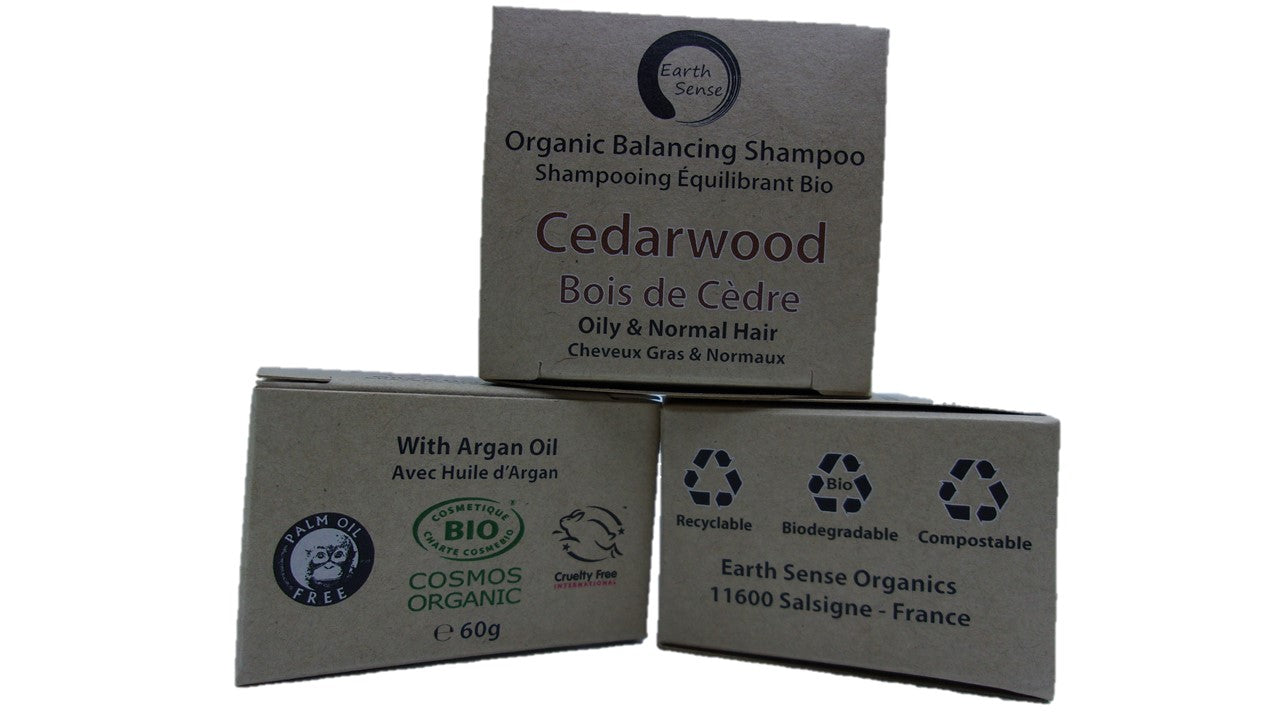 Shampoing Solide Équilibrant Certifié Bio – Bois de Cèdre – Cheveux Gras & Tous Types de Cheveux – 60g