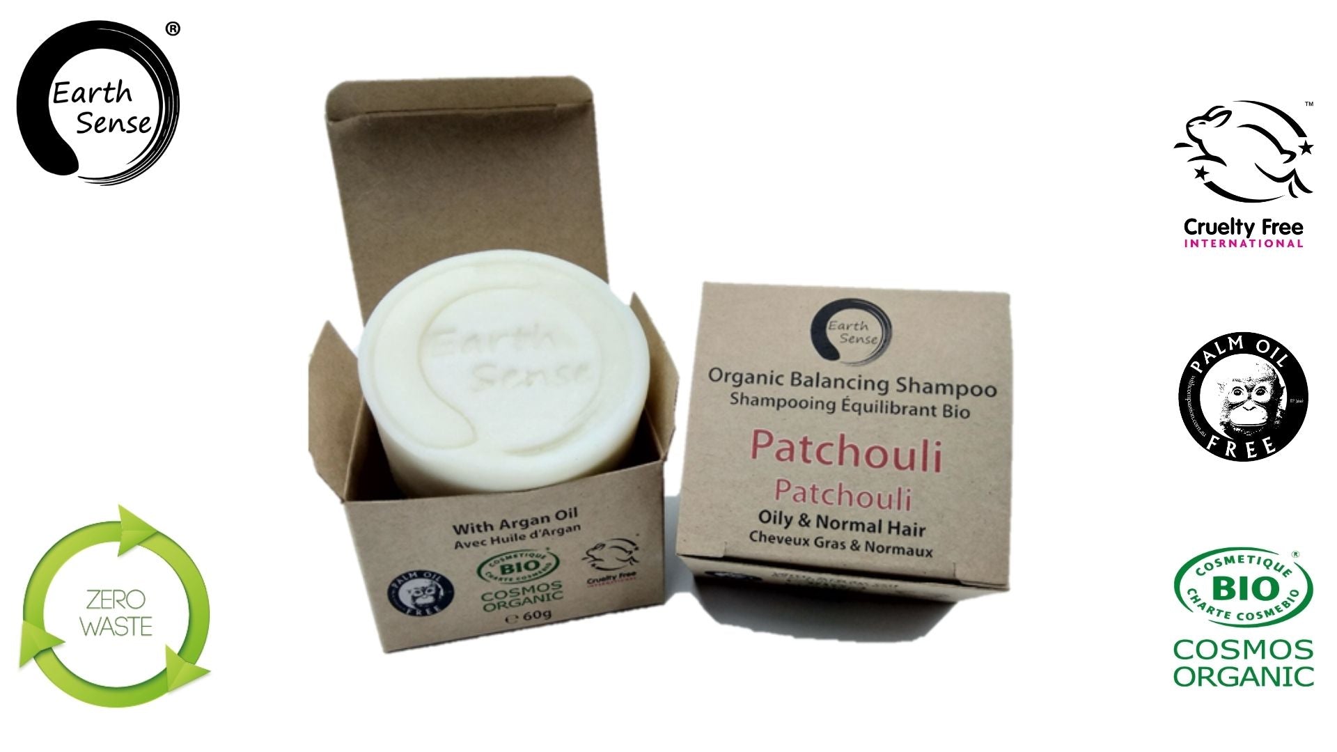 Shampoing Solide Équilibrant Bio Certifié – Patchouli – Cheveux gras & tous types de cheveux – 60 g
83 disponibles