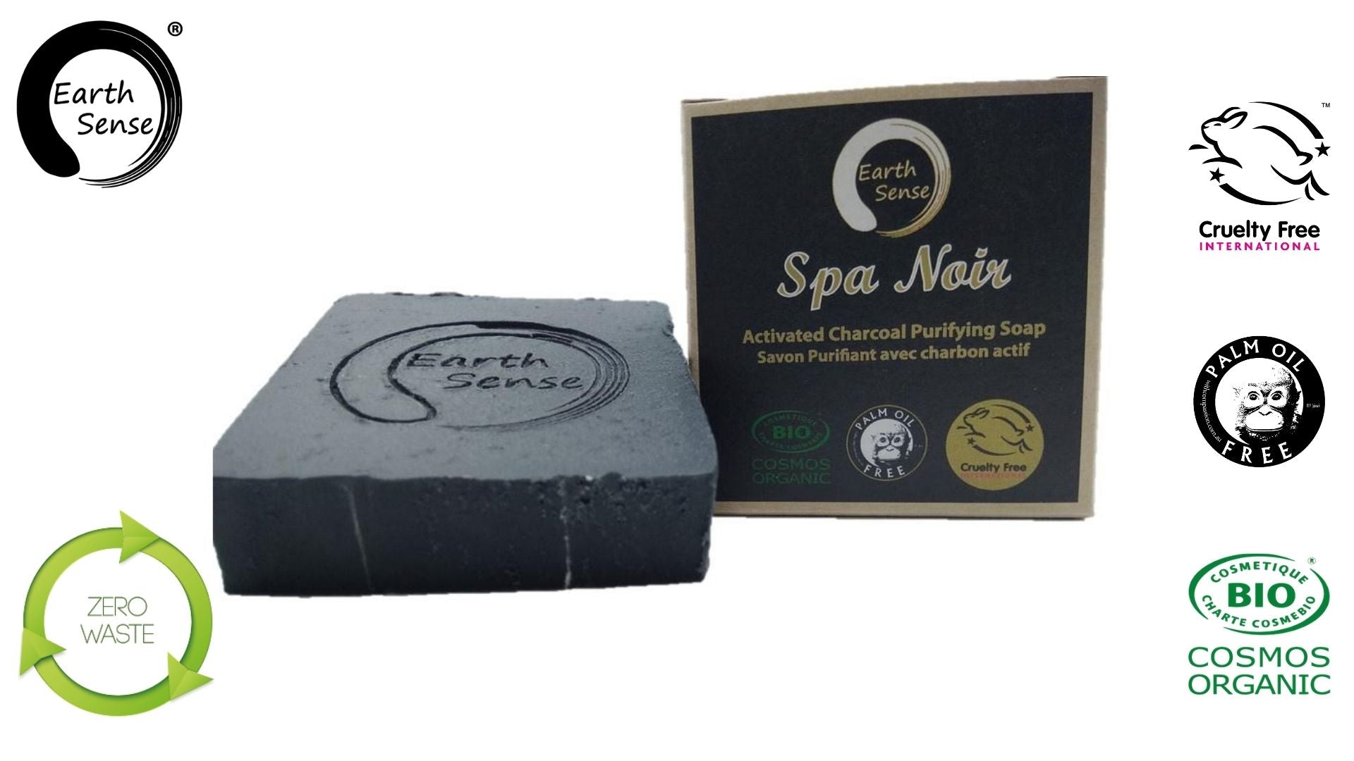 Savon Spa Noir Bio Certifié – Savon Solide au charbon actif – 90 g
75 disponibles