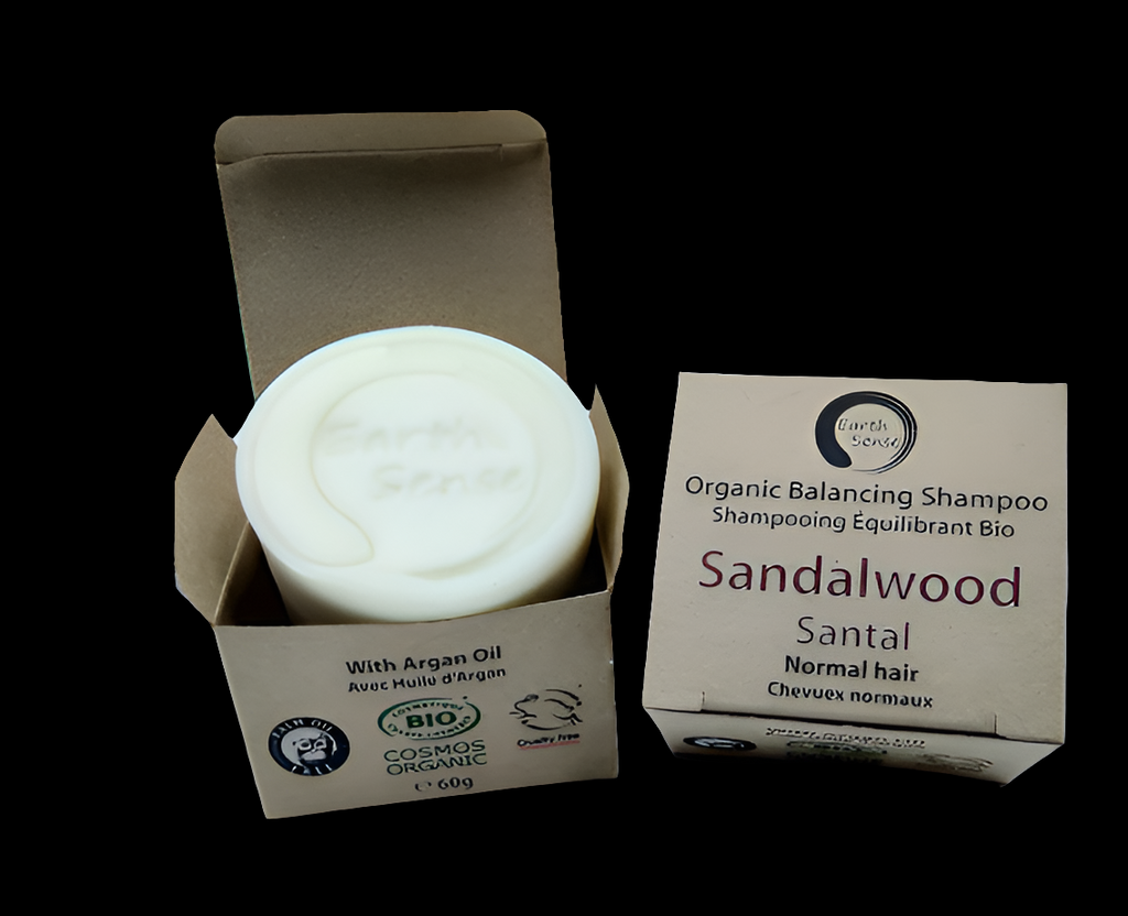 Shampoing Solide Équilibrant Bio Certifié – Bois de Santal – Cheveux normaux & tous types de cheveux – 60 g